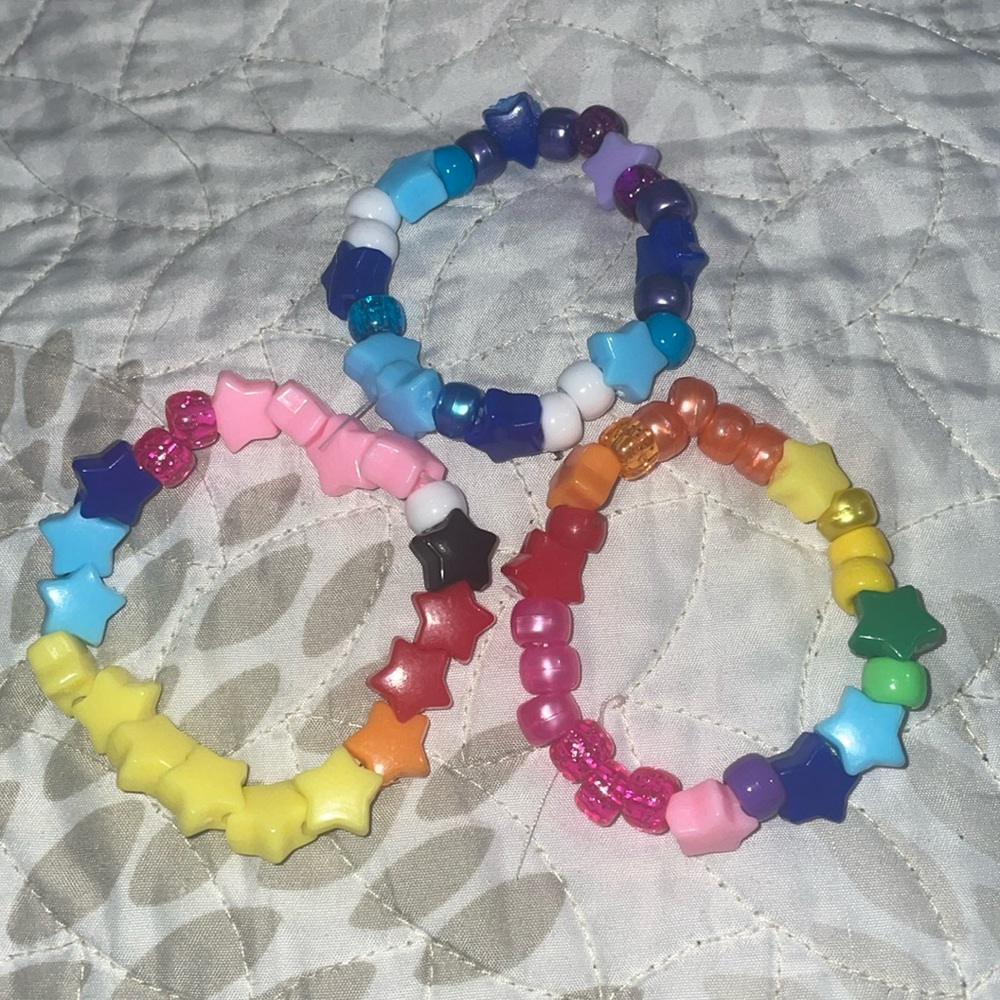 Bundle of 3 Handmade Beaded Bracelets (3 for $9)